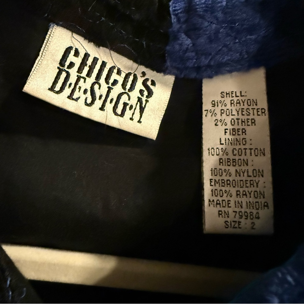 Vintage Chico’s Design Patchwork Jacket | Texture… - image 5